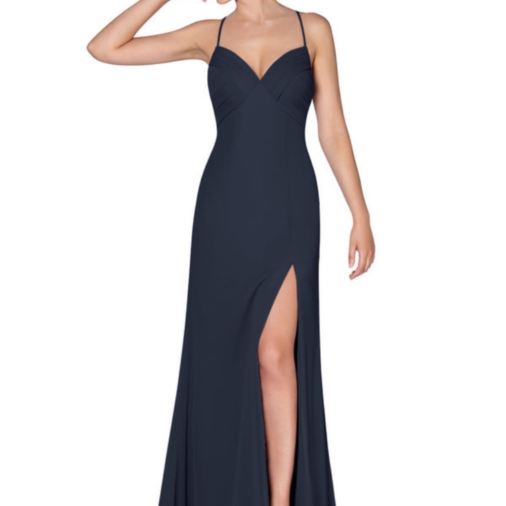 AZAZIE HAILEY Navy Bridesmaid Dress